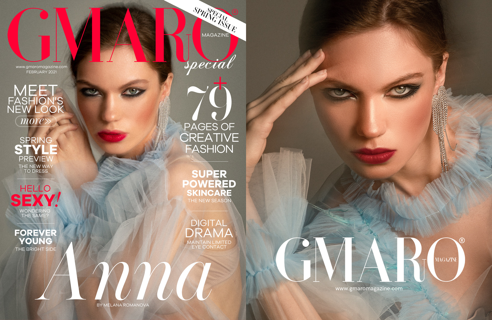 Мелана Романова TOP gmaro magazine cover by Melana Romanova